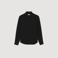 Chemises*SANDRO Chemise Fluide Plissée Noir
