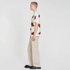 Chemises*SANDRO Chemise Imprimé Coquillages Ecru