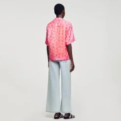 Tops & Chemises|Ensembles*SANDRO Chemise Imprimé Paisley Rose / Rouge