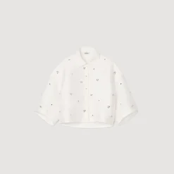 Ensembles|Tops & Chemises*SANDRO Chemise Ornée De Strass blanc
