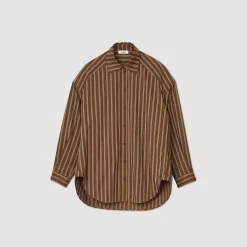 Ensembles|Tops & Chemises*SANDRO Chemise Oversize Marron