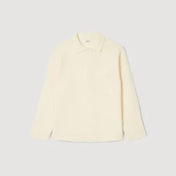 Pulls & Gilets|Chemises*SANDRO Chemise Oversize En Maille Beige