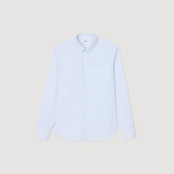 Chemises*SANDRO Chemise Rayée Bleu Ciel