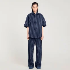 Ensembles|Tops & Chemises*SANDRO Chemise Strassée à Cravate Bleu