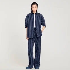 Ensembles|Tops & Chemises*SANDRO Chemise Strassée à Cravate Bleu