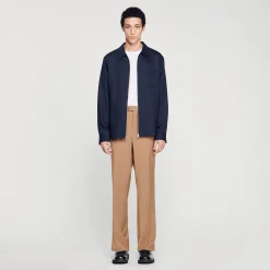 Chemises*SANDRO Chemise Zippée Marine
