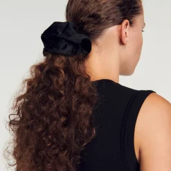 Autres Accessoires*SANDRO Chouchou Strassé Noir