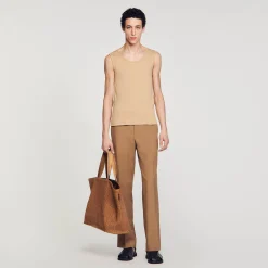 T-Shirts & Polos*SANDRO Débardeur En Coton Beige