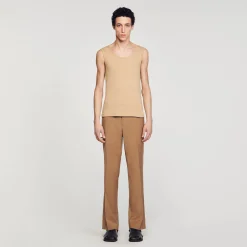 T-Shirts & Polos*SANDRO Débardeur En Coton Beige