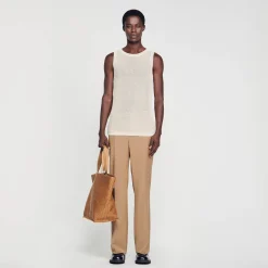 T-Shirts & Polos|Pulls & Gilets*SANDRO Débardeur En Maille Ecru