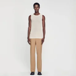 T-Shirts & Polos|Pulls & Gilets*SANDRO Débardeur En Maille Ecru