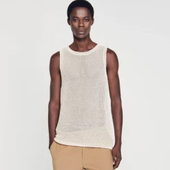 T-Shirts & Polos|Pulls & Gilets*SANDRO Débardeur En Maille Ecru