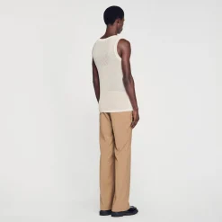 T-Shirts & Polos|Pulls & Gilets*SANDRO Débardeur En Maille Ecru