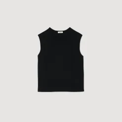 T-Shirts & Polos|Pulls & Gilets*SANDRO Débardeur En Maille Fine Noir