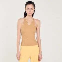 Pulls & Cardigans|Tops & Chemises*SANDRO Débardeur Strassé Camel