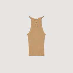 Pulls & Cardigans|Tops & Chemises*SANDRO Débardeur Strassé Camel