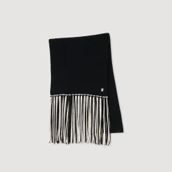 Foulards & Écharpes*SANDRO Echarpe En Maille Noir