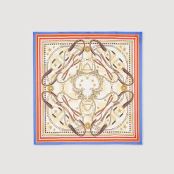 Foulards & Écharpes*SANDRO Foulard En Soie Bleu