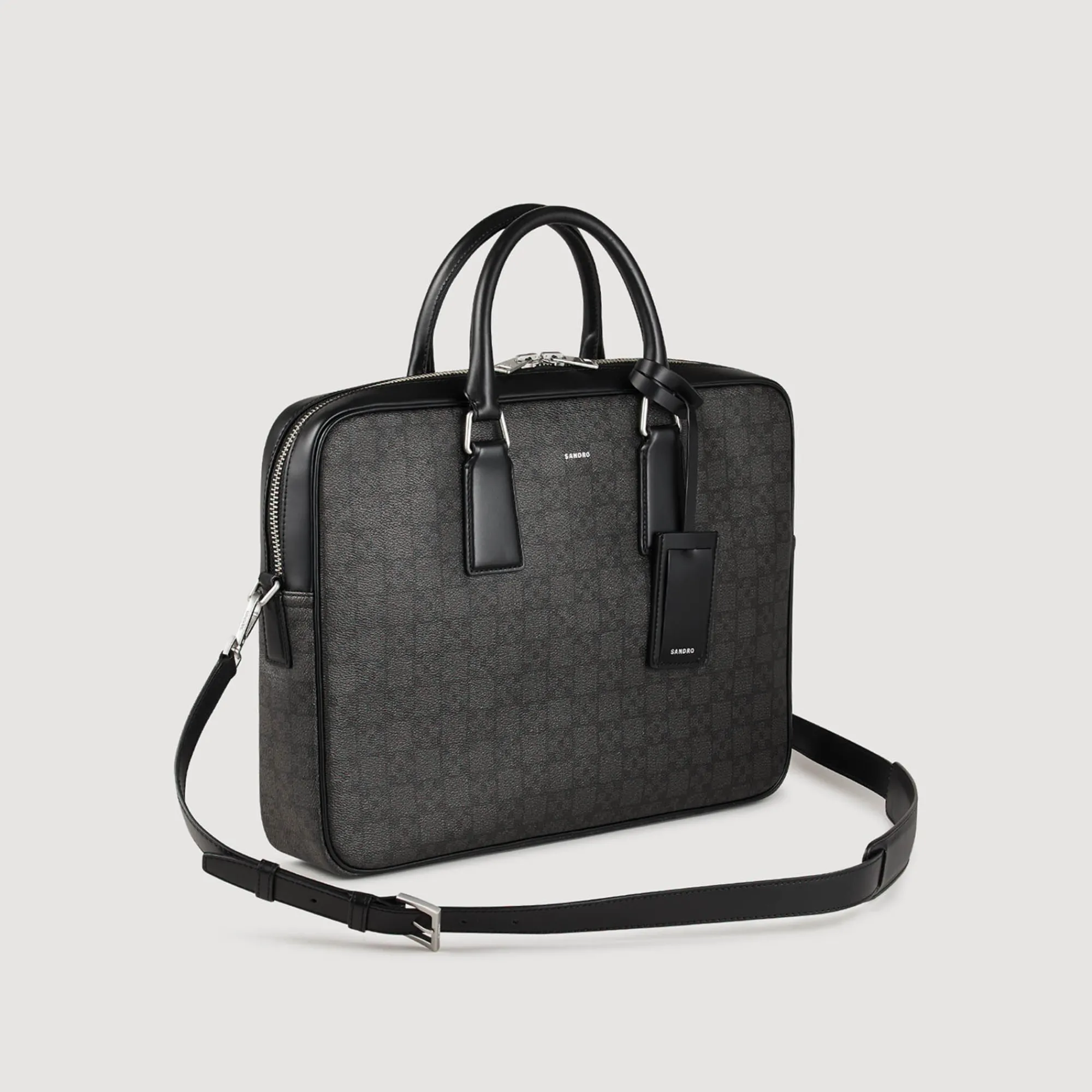 Sacs À Bandoulière|Sacs Business*SANDRO Grand Briefcase Square Cross Noir