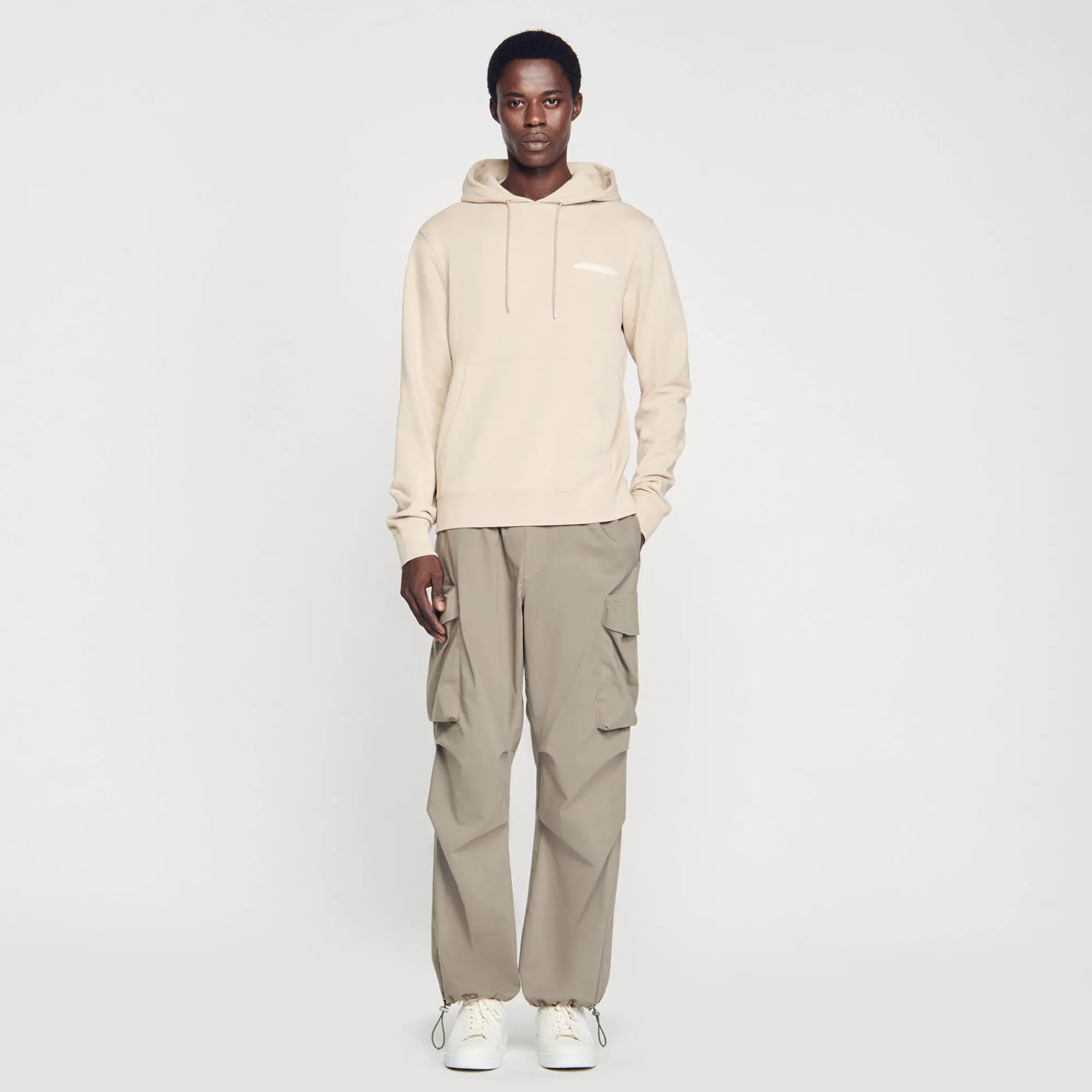Sweats & Joggings*SANDRO Hoodie à Capuche Beige