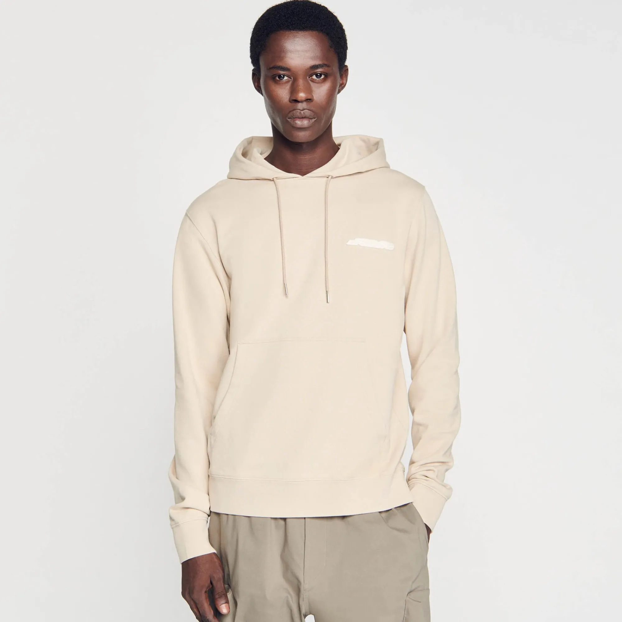 Sweats & Joggings*SANDRO Hoodie à Capuche Beige