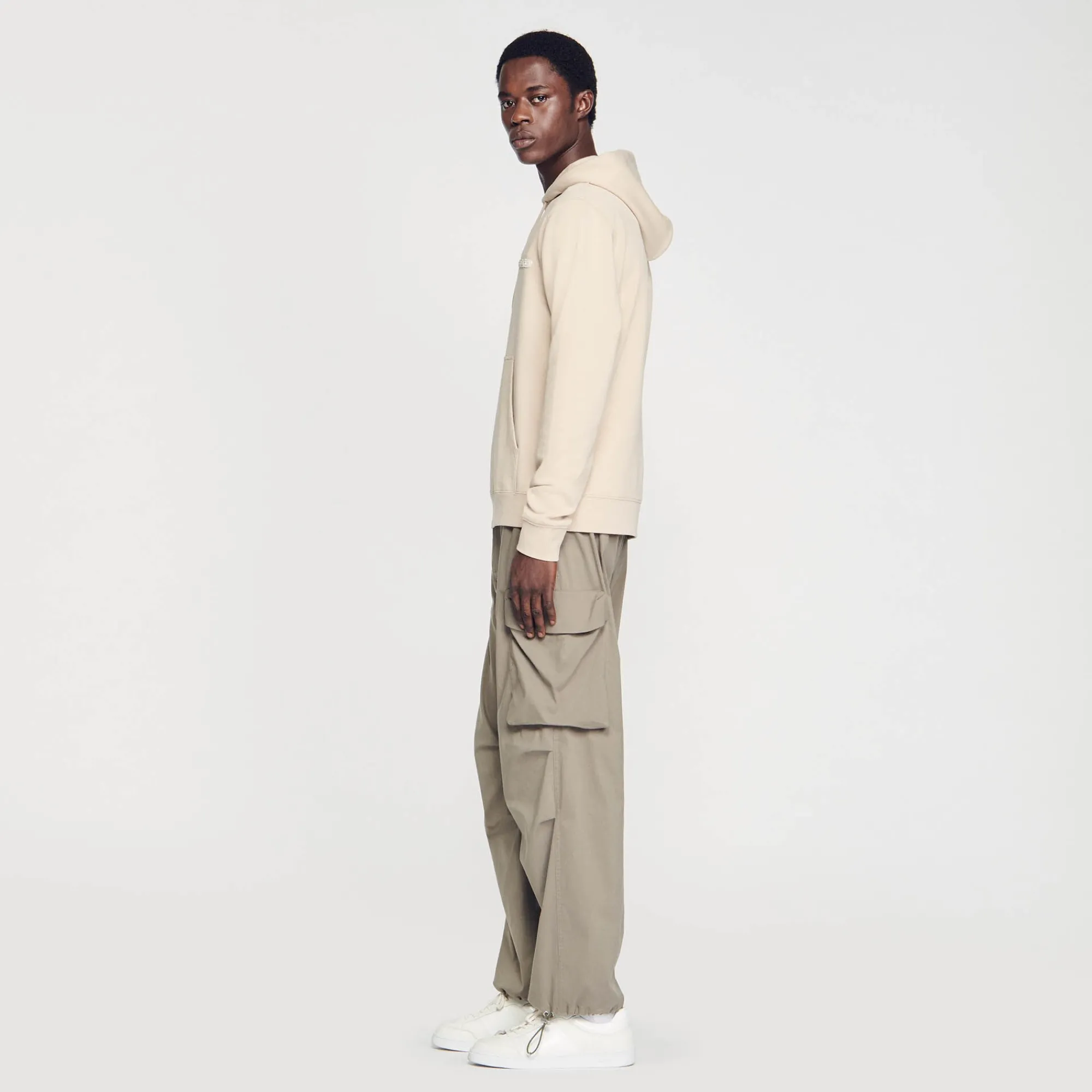 Sweats & Joggings*SANDRO Hoodie à Capuche Beige