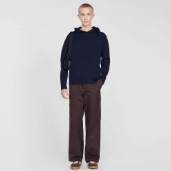 Sweats & Joggings|Pulls & Gilets*SANDRO Hoodie En Maille Marine