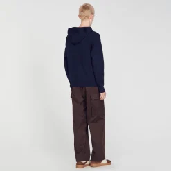 Sweats & Joggings|Pulls & Gilets*SANDRO Hoodie En Maille Marine