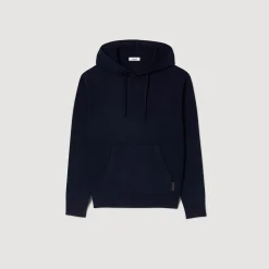 Sweats & Joggings|Pulls & Gilets*SANDRO Hoodie En Maille Marine