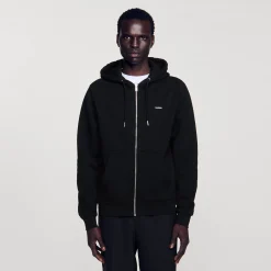Sweats & Joggings*SANDRO Hoodie Molletonné à Capuche Noir