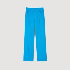 Pantalons & Jeans*SANDRO Jean à Plis Turquoise