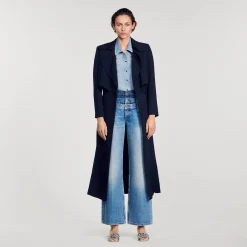 Pantalons & Jeans*SANDRO Jean à Triple Ceinture Bleu jean