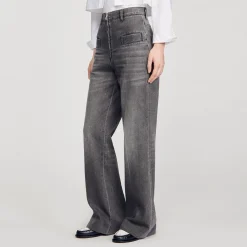 Pantalons & Jeans*SANDRO Jean Délavé évasé Gris