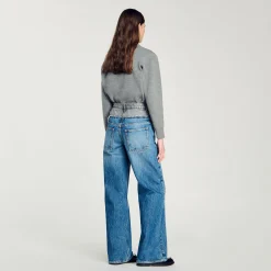 Pantalons & Jeans*SANDRO Jean Double Ceinture Bleu jean