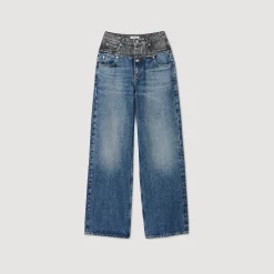 Pantalons & Jeans*SANDRO Jean Double Ceinture Bleu jean