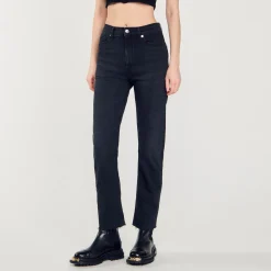 Pantalons & Jeans*SANDRO Jean Droit à Bords Francs Denim