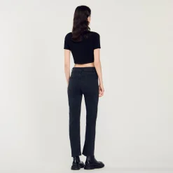 Pantalons & Jeans*SANDRO Jean Droit à Bords Francs Denim