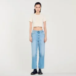 Pantalons & Jeans*SANDRO Jean Droit Taille Basse Bleu jean