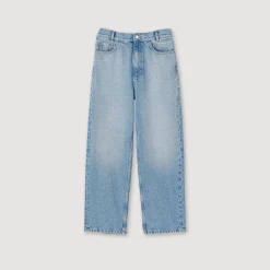 Pantalons & Jeans*SANDRO Jean Droit Taille Basse Bleu jean