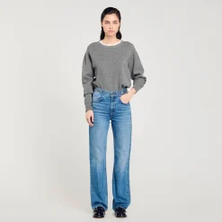 Pantalons & Jeans*SANDRO Jean Détail Gourmettes Bleu jean