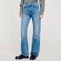 Pantalons & Jeans*SANDRO Jean Détail Gourmettes Bleu jean