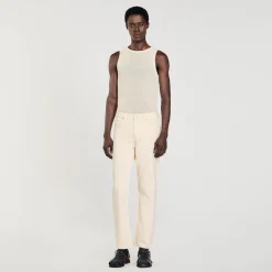Jeans*SANDRO Jean En Coton Ecru