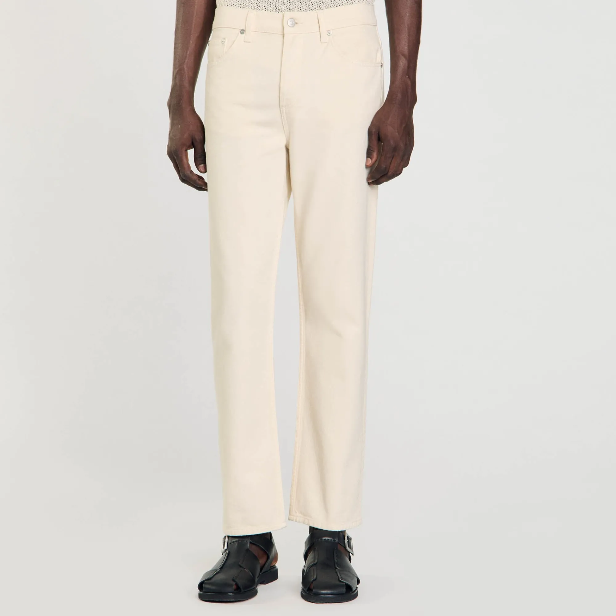 Jeans*SANDRO Jean En Coton Ecru