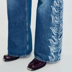 Pantalons & Jeans*SANDRO Jean Flare Flammes Bleu jean clair
