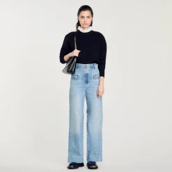 Pantalons & Jeans*SANDRO Jean Large Bleu jean