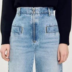 Pantalons & Jeans*SANDRO Jean Large Bleu jean