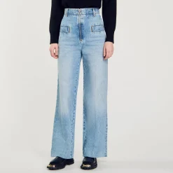 Pantalons & Jeans*SANDRO Jean Large Bleu jean