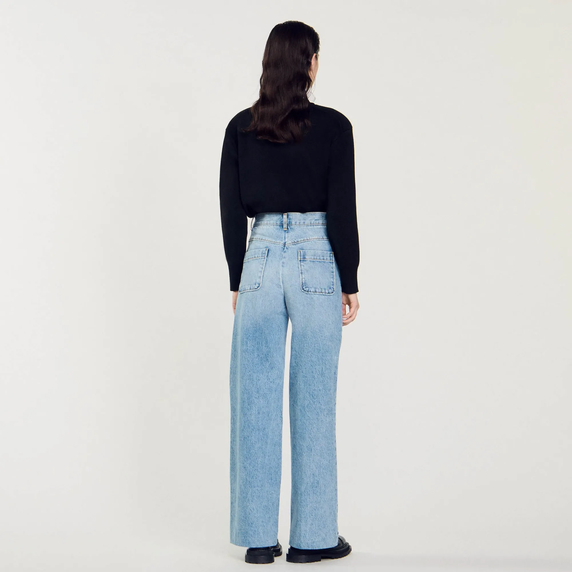 Pantalons & Jeans*SANDRO Jean Large Bleu jean