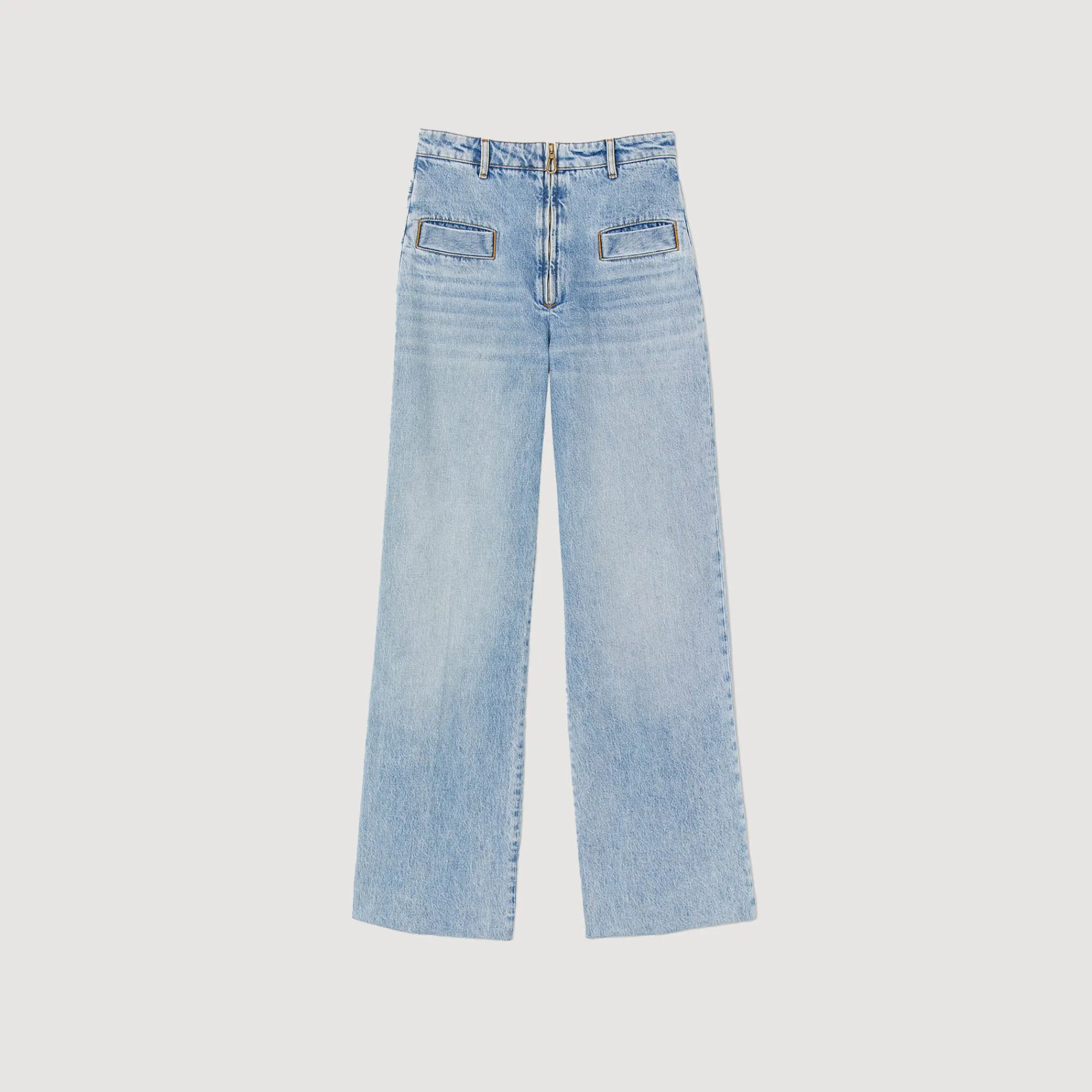 Pantalons & Jeans*SANDRO Jean Large Bleu jean