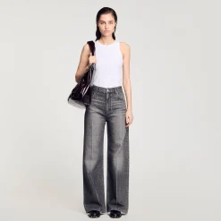 Pantalons & Jeans*SANDRO Jean Large Gris